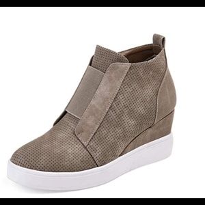 Women’s Wedge Suede High Top Sneaker